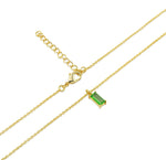 Load image into Gallery viewer, A beautiful August birthstone necklace crafted with a faceted peridot stone, perfect as a minimalist necklace for women.


