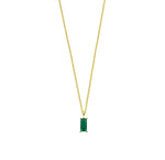 Load image into Gallery viewer, A stunning birthstone necklace for women showcasing an elegant emerald-inspired design for May birthdays.



