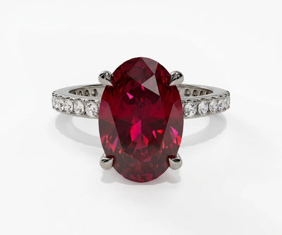 Vintage inspired oval ruby ring with deep crimson gemstone and refined delicate setting, ruby engagement rings
