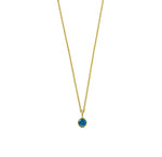 Load image into Gallery viewer, A minimalist March birthstone necklace crafted with a calming aquamarine stone, perfect for everyday wear.


