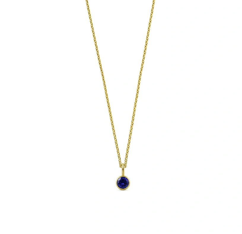 Celebrate September birthdays with this stunning blue sapphire birthstone necklace, perfect for gifting.

