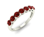 Elegant ruby hydro ring with deep red gemstone set in lightweight gold-plated sterling silver band

