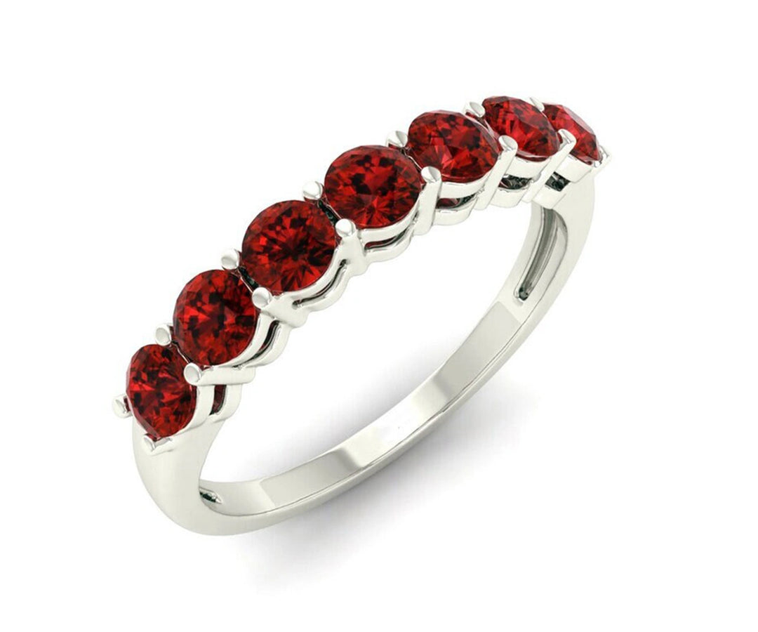 Elegant ruby hydro ring with deep red gemstone set in lightweight gold-plated sterling silver band
