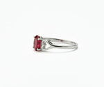Ruby ring with vibrant red gemstone that exudes classic elegance and fiery sophistication
