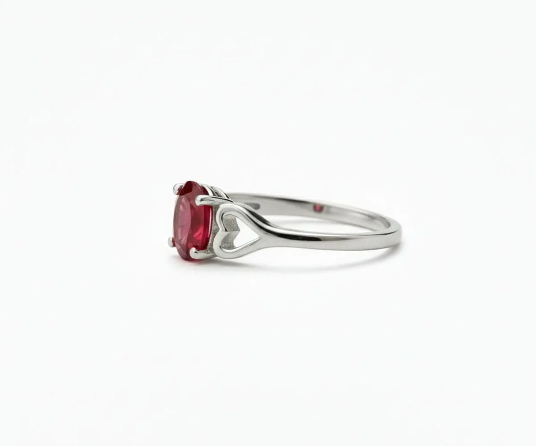 Ruby ring with vibrant red gemstone that exudes classic elegance and fiery sophistication