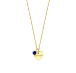 Mama necklace with september birthstone, Blue sapphire
