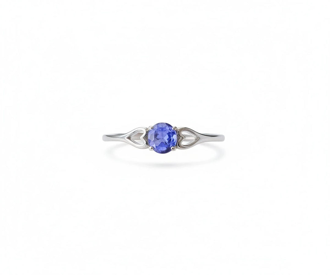 Tanzanite and sterling silver ring that combines rare gemstone brilliance with elegant, everyday sophistication