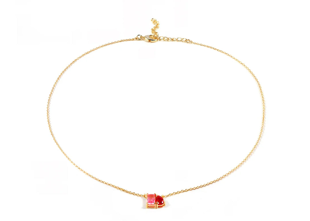 Pendant necklace with adjustable chain and secure spring clasp