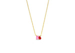 Load image into Gallery viewer, Model wearing Toi et Moi necklace with bold gemstone colors
