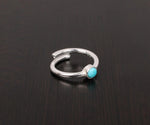 Elegant silver turquoise ring blending southwestern spirit with timeless sophistication
