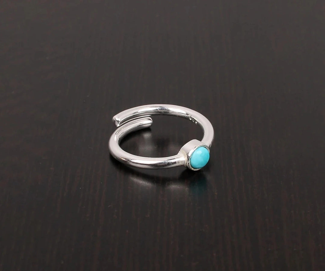 Elegant silver turquoise ring blending southwestern spirit with timeless sophistication