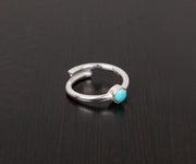 Elegant silver turquoise ring blending southwestern spirit with timeless sophistication