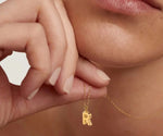 Elegant R initial pendant necklace with a fine chain design ideal for personalized jewelry styling
