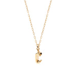 Load image into Gallery viewer, Gold letter C necklace on a sleek anchor chain, designed with minimalist charm and thoughtful craftsmanship for effortless daily style.

