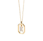 Load image into Gallery viewer, Dainty Dangling Initial Necklace - K
