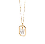 Load image into Gallery viewer, Gold-plated initial W necklace with minimalist charm design, perfect for layering with other pieces or wearing solo for a subtle, chic look

