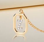 Load image into Gallery viewer, &quot;Personalized Z initial pendant necklace with sparkling zircon stones, set on a delicate gold-plated anchor chain for a timeless look&quot;
