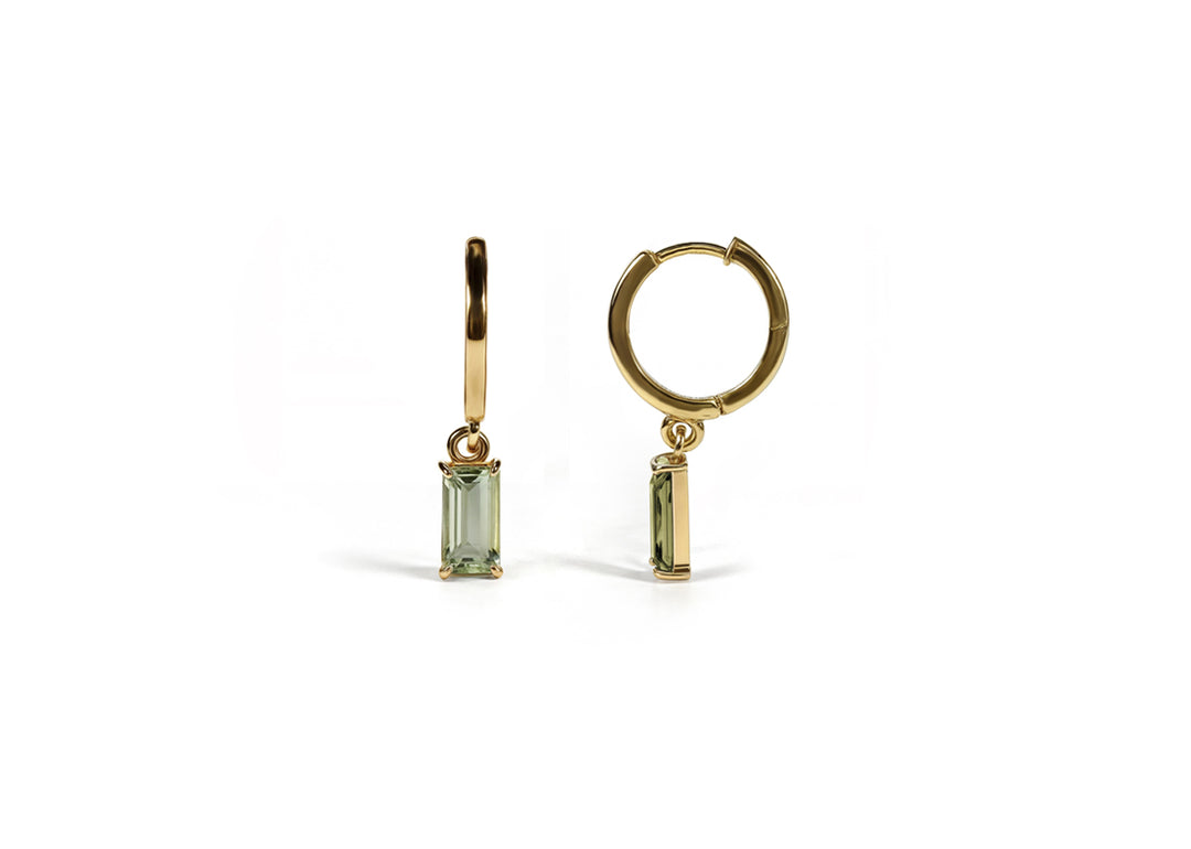 Emerald Earrings Hoop – amethyst earrings hoop inspired by emerald tones, perfect for adding rich green hues to your style

