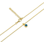 This aquamarine birthstone necklace features a soft blue gemstone set in a delicate pendant necklace for women.


