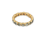 Elegant aquamarine gemstone ring with sparkling light blue center stone and silver band
