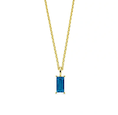 This aquamarine birthstone necklace features a soothing blue gemstone, symbolizing March birthdays—including the March 27 birthstone—with aquamarine’s timeless elegance and calming beauty.
