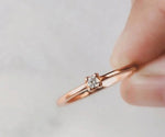 Adjustable zircon ring for women with sleek minimalist silver finish
