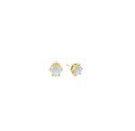 Moonstone earrings studs featuring natural moonstones with a soft iridescent glow in a simple, elegant stud design.
