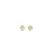 Moonstone earrings studs featuring natural moonstones with a soft iridescent glow in a simple, elegant stud design.