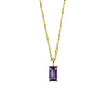 This amethyst pendant necklace features a radiant purple gemstone, perfect as a February birthstone gift.


