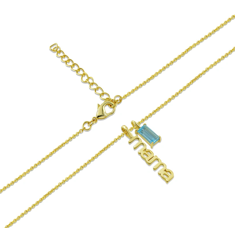 An April birthstone necklace featuring a clear, sparkling gemstone set in a delicate pendant, adding a timeless and elegant touch to any look.