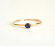 Classic blue sapphire hydro ring in polished 925 sterling silver, offering rich color and timeless elegance
