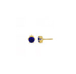 Genuine blue sapphire stud earrings featuring deep blue natural sapphires set in a classic, elegant design for timeless style.
