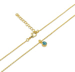 A stunning December birthstone necklace crafted with a shimmering blue topaz for timeless elegance.


