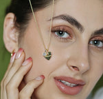 Elegant birthstone necklace for mom with gold-plated chain and custom gemstone


