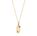Elegant gold-plated "O" initial necklace with a minimalist design, perfect for everyday wear.
