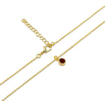 A timeless January birthstone necklace with a rich garnet stone, perfect as a meaningful necklace for women.
