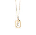 A C initial necklace gold featuring a polished letter “C” pendant on a delicate gold chain, creating a personalized and elegant jewelry piece.
