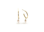 Elegant hoop earrings featuring tumble pearl dangles
