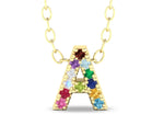 A initial pendant with chain gold minimal letter necklace
