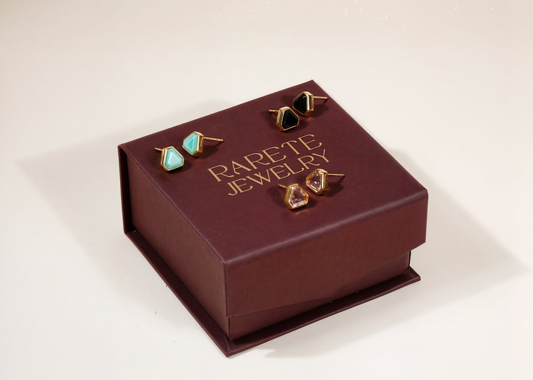 Elegant yellow gold-plated studs with 7mm Chrysoglow stones.