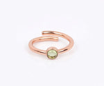 Elegant green amethyst ring with sparkling gemstone set in a delicate silver band perfect for everyday wear
