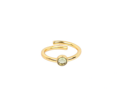 Lightweight sterling silver ring showcasing a calming natural green amethyst, ideal for gifting or daily wear
