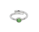 Elegant green aventurine ring with polished gemstone set in a minimalist band perfect for everyday wear

