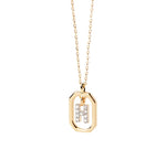 Initial necklace featuring a sleek gold letter pendant, perfect for everyday style or a meaningful personalized gift.
