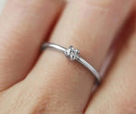 Heart shaped zircon ring in polished silver perfect for romantic gifting
