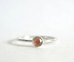 Trendy cherry design ring with sparkling red gems perfect for summer jewelry styling, cherry quartz ring sterling silver
