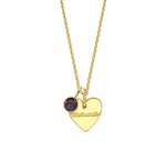 Jewelry gift for mom with her birthstone in a sleek gold setting


