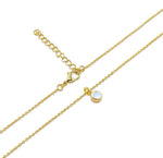 A serene June birthstone necklace crafted with a luminous moonstone, perfect for elegant, everyday wear.


