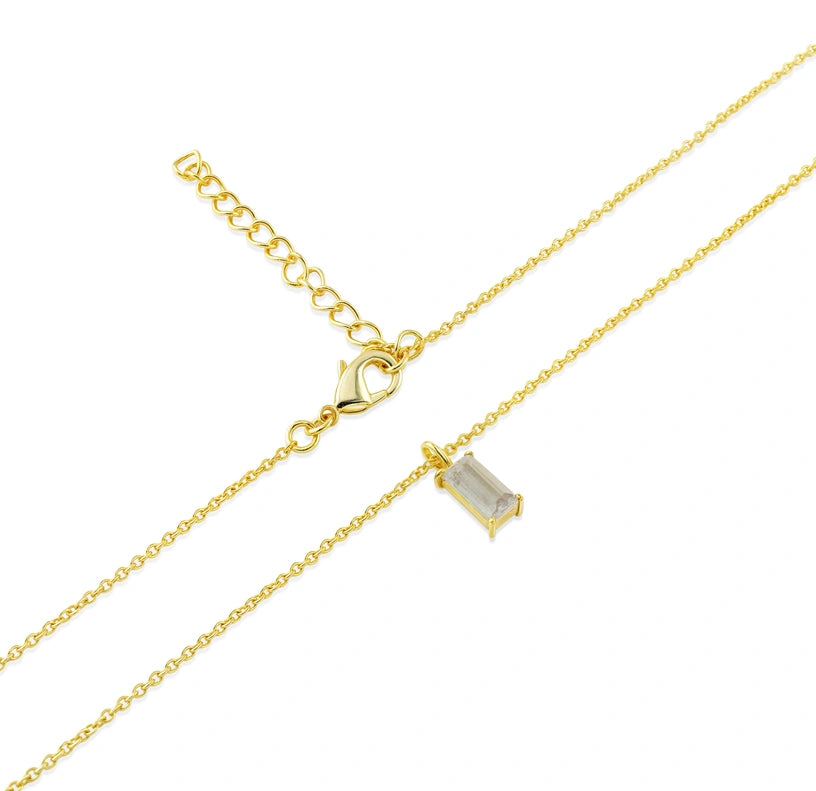 Dainty moonstone necklace for women – elegant June jewelry