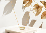 Aurora Opal Necklace with 18K gold-plated finish
